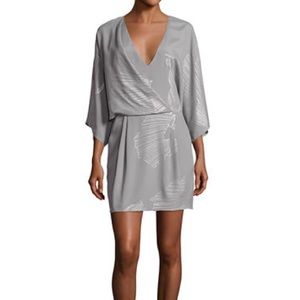 Halston Lurex Printed Kimono Dress